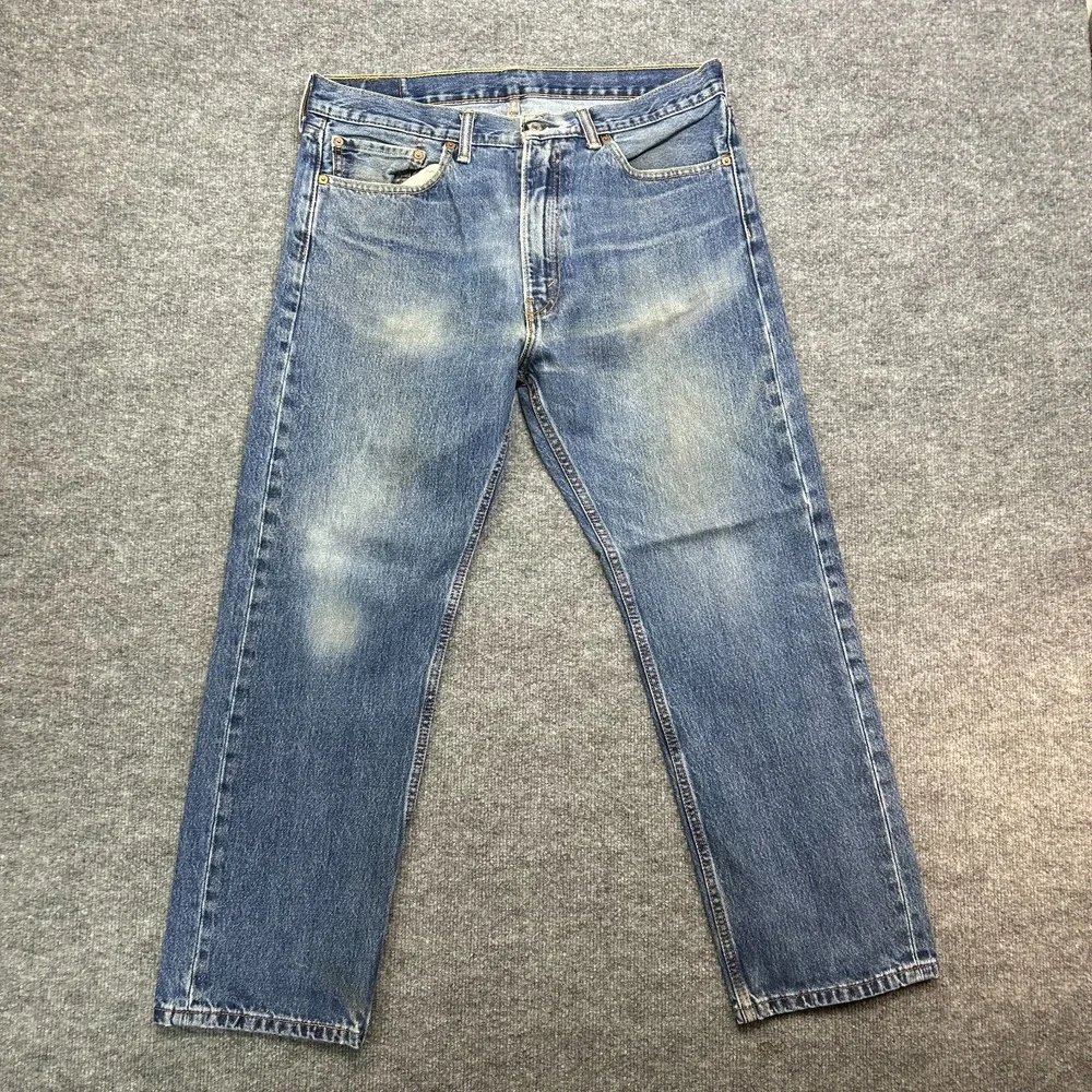 Levi's 505 Jeans Men's Blue Denim Straight Pockets Classic Zip Fly‎ - 36X29